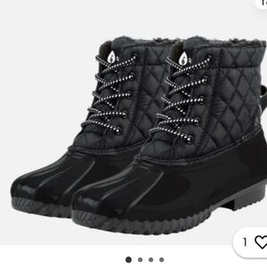 Sporto Ladies'Duck Boot Water Repellant, Black, New in Box